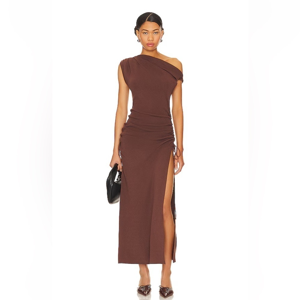 NWT LIONESS Original Sin Midi Dress in Chocolate